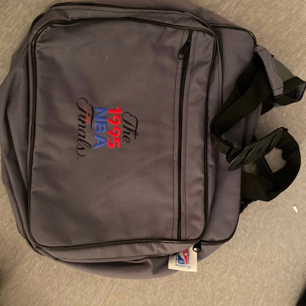 Vintage Rare Gray NBA 1995 Nba Finals Laptop Tote Bag  Rockets Vs Magic